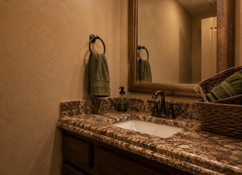 Second-Floor Half Bath — The Albatross 11-bedroom golf mansion near Wolf Creek, Mesquite NV