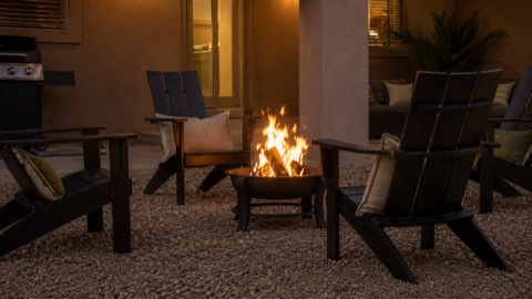 Fire Pit Nights — Recap the Round Under the Stars — The Albatross 11-bedroom golf mansion near Wolf Creek, Mesquite NV