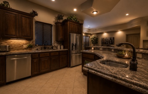 Chef's Kitchen — Feeds All 16 Golfers — The Albatross 11-bedroom golf mansion near Wolf Creek, Mesquite NV